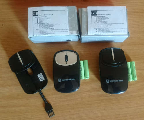 Last 1 - Branded Std Bank Slim-line Wireless Mouse with USB/Receiver Charge Dock