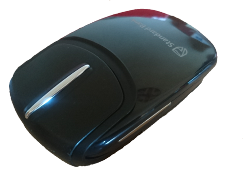 Last 1 - Branded Std Bank Slim-line Wireless Mouse with USB/Receiver Charge Dock
