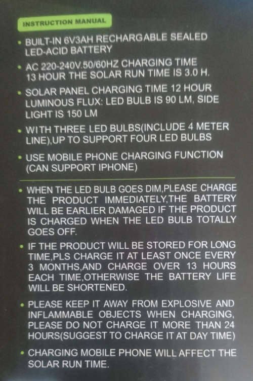 GD Plus Home Solar Lighting Kit (Up to 15 hours lighting) last 1