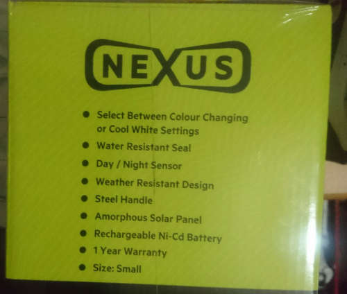 Solar Jar Lighting (Nexus) Day/Night Sensor (Multi-Colour and White Led) Medium -  Only 2 available