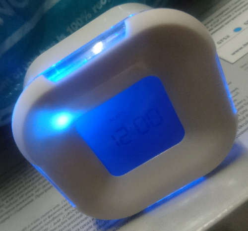 4 Sided Led Gravitational Digital Clock with Temp. Monitor