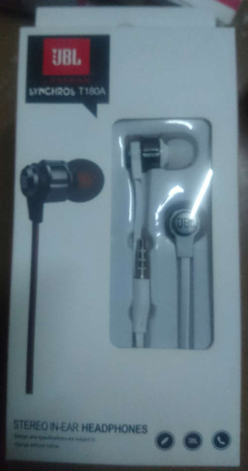 JBL by Harmon Synchros In-Ear Phones with One Touch Hands-free (T180A) Black or White