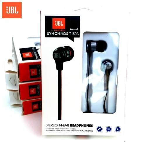 JBL by Harmon Synchros In-Ear Phones with One Touch Hands-free (T180A) Black or White