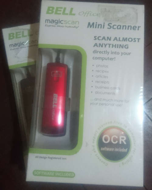 Bell Office Magic Mini Scanner (Convert, Export and Edit) - Business Cards, Photos, Recipes...