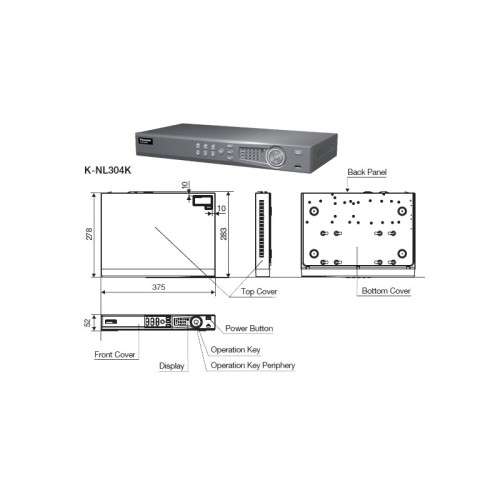 Panasonic NVR 4ch Network Disk Recorder (K-NL304K/G)