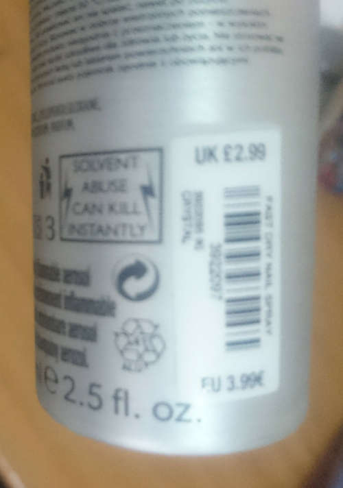 Get Set - 60 Seconds Nail-Polish Dry Spray (R10 Additional Per Spray) UK Product