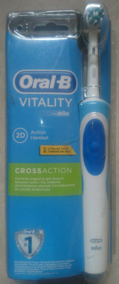 Oral B Rechargeable Power Toothbrush D12 2d Cross Action by Braun (Package Mild Wear)