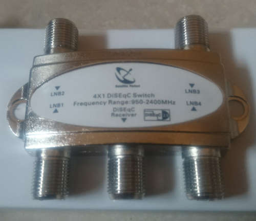 4x1 DiSEqC-Switch for TV, Satellite, Receiver, Signal Antenna