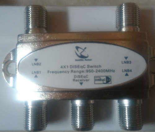 4x1 DiSEqC-Switch for TV, Satellite, Receiver, Signal Antenna