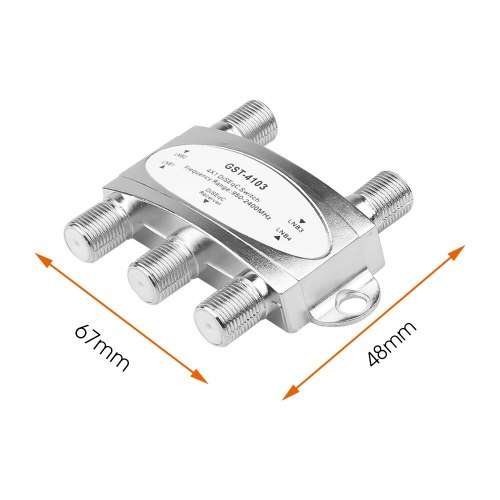 4x1 DiSEqC-Switch for TV, Satellite, Receiver, Signal Antenna
