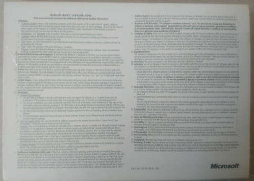 OEM System Builder Pack (Sealed Pack) - Microsoft