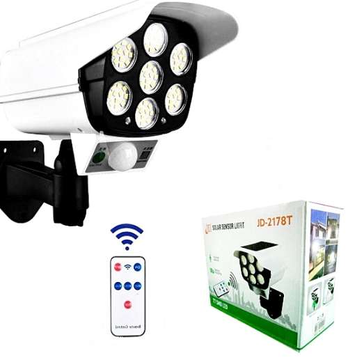 Outdoor Solar Sensor 77 LED Street/Garden Lighting with Dummy Cam (Only 1 Available)