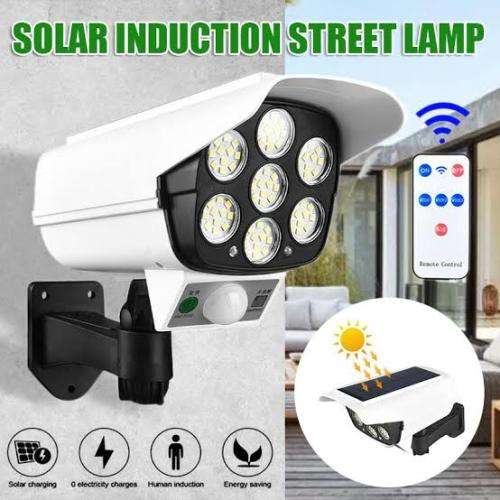 Outdoor Solar Sensor 77 LED Street/Garden Lighting with Dummy Cam (Only 1 Available)