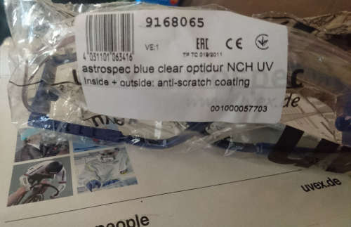 Uvex - Astrospec Blue Clear Optidur NCH UV