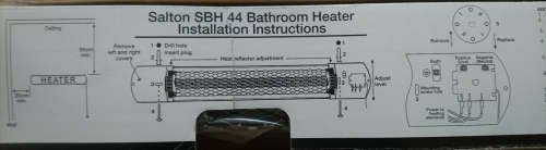 Salton Bathroom Heater (For Inbuilt Operation with Tilt Function) SBH-44