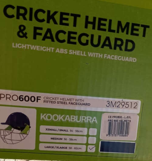 Kookaburra Pro 600 Helmet (Large 58-62cm)