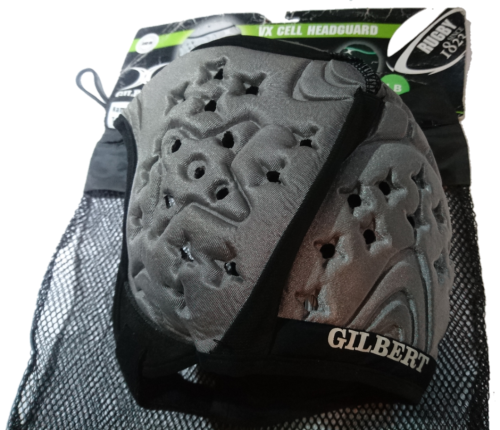 Re-Listed - Gilbert VX Cell Head Guard - Boys (Large) Only 1 Available - Silver/Grey