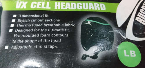 Re-Listed - Gilbert VX Cell Head Guard - Boys (Large) Only 1 Available - Silver/Grey