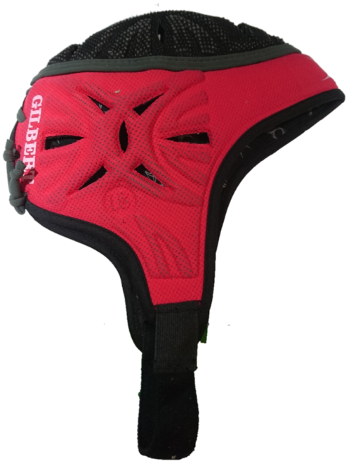 Gilbert VX5 Head Gear (Black/Red) Boys (Medium) Only 1 Available - Silver/Grey