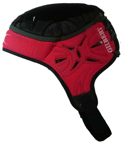 Gilbert VX5 Head Gear (Black/Red) Boys (Medium) Only 1 Available - Silver/Grey