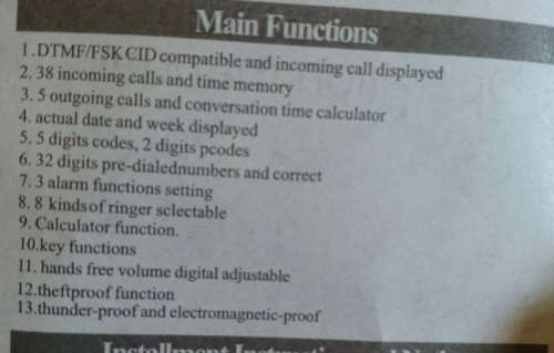 Tone/Pulse Landline Digital Telephone (FSK/DTMF System)