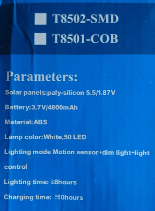 Solar Radar Sensor Street/Outdoor Lamp (IP66)