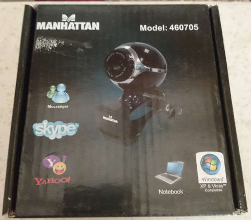 Manhattan USB Plug n Play Webcam - Install as a Rear/Front Cam (Win 10 and Pro Compatible)