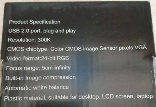 Manhattan USB Plug n Play Webcam - Install as a Rear/Front Cam (Win 10 and Pro Compatible)