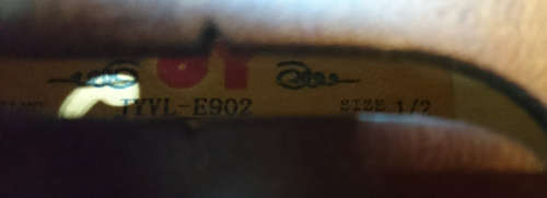 (For Spares/Restoration) - 1/2 Size Handmade Violin With Bow & Case JYVLE902 - Requires Tailpiece