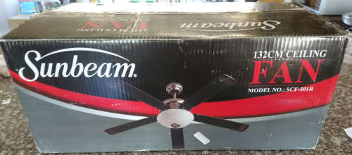 Sunbeam 132cm 5 Blade Ceiling Fan (SCF-501R) - Display - As New! - Remote Controlled