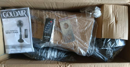 Goldair 40cm 2 in 1 Pedestal Mist Fan - GPFM401 (Package Mild Wear - Unit Assessed & 100% New Cond))