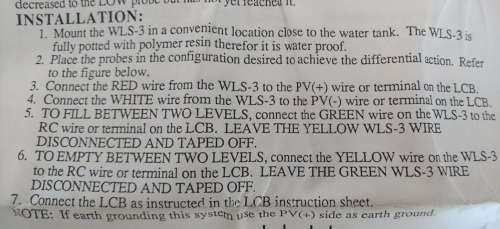 Last 2 - 12V Water Level Sensor (WLS-3) - Great For Solar Operated Tanks/Pumps - Made in USA