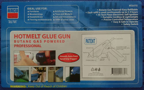 Last 1 - Raco Cordless Glue Gun (Butane Refillable) - Woodwork, Toys/Models, Art/Decor