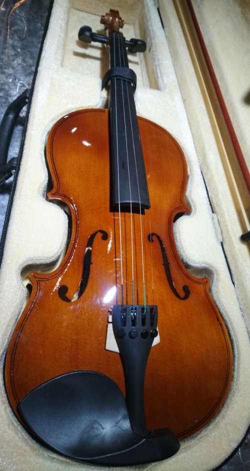 Full Size Violin With Bow & Case - Mint Condition! Sanchez Handcrafted - Needs Bridge - R20/44