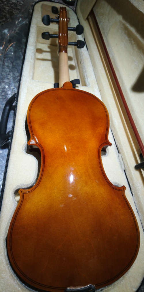 Full Size Violin With Bow & Case - Mint Condition! Sanchez Handcrafted - Needs Bridge - R20/44