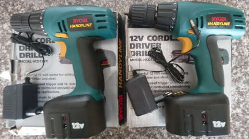 Ryobi 12V Cordless Driver Drill (HC-12V) - Displays -  Package Wear