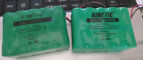 Kinetic 12v Ni-MH 1700mah Rechargeable Battery Pack (2 Pin) Last 3