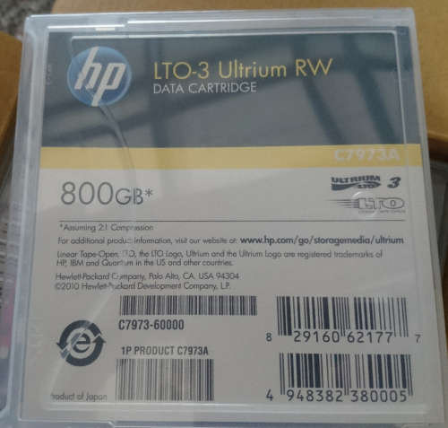 5pk Hp LTO-3 Ultrium RW 800gb
