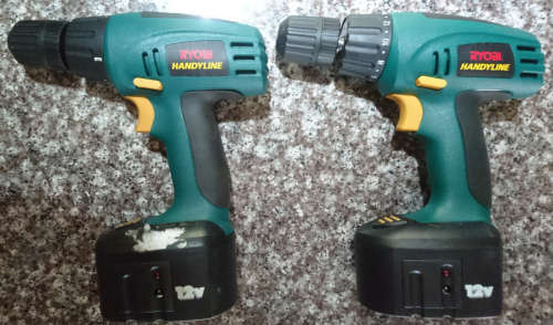 Please Read - No Chargers Ryobi 12V Cordless Driver Drill (HC-12V) - Displays -  Package Wear