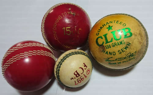 Cricket Balls 1 x 156 & 1 x 135g (Has Scuffs/Scratches/Dents - Never Used - Gr8 4 Training)