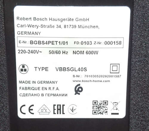 Bosch Series 4 Pro-Animal Bagged Vacuum Cleaner (Only 1 Available - Brand New!)