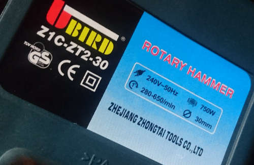 750W 30mm Heavy Duty Electric Rotary Hammer Drill - 3 Modes - (With full set of Sds Bits)