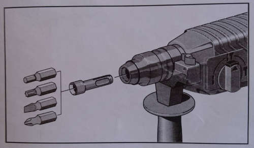 3-in-1 24mm 620W Compact U-Bird 24MM Rotary Hammer Drill (Display Set) >1000rpm