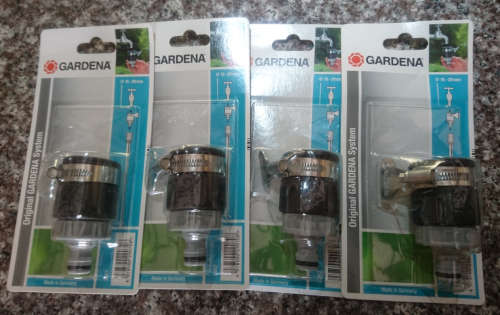 Gardena 15-20mm Multipurpose Round Tap Hose Connector (1 Bid for 4 Units)