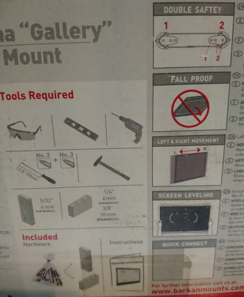 56" LCD/Plasma Cable Wall Mount (Up to 60 Kg's) - Tilt Adjustable