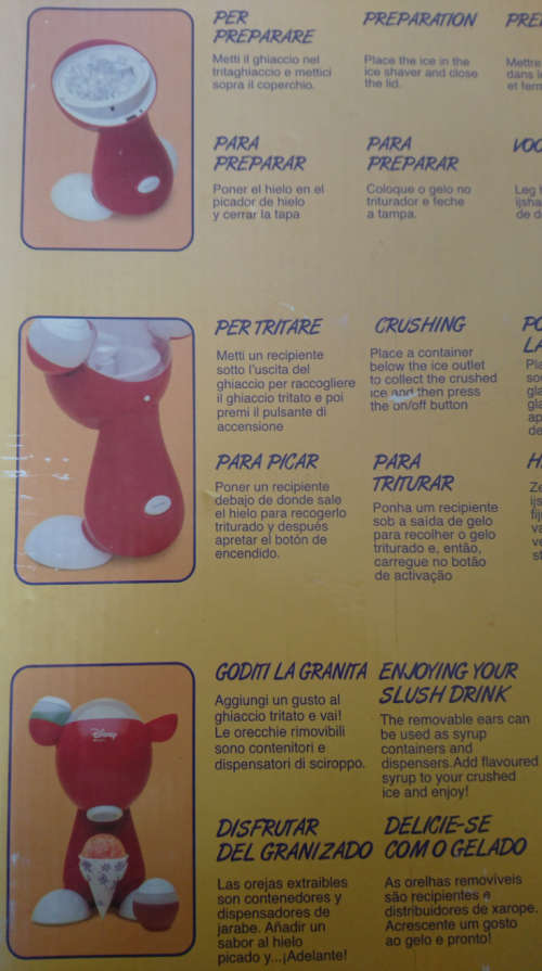 Disney Range - Ariete Ice Slush/Shaver (Only 1 - Large)