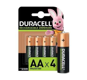 Duracell Rechargeable 2500mah AA Batteries (4pk)