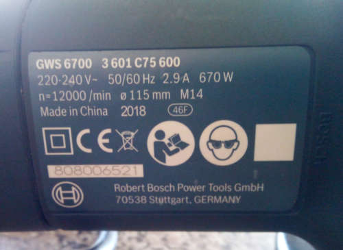 Bosch GWS 6700 Professional Grinder