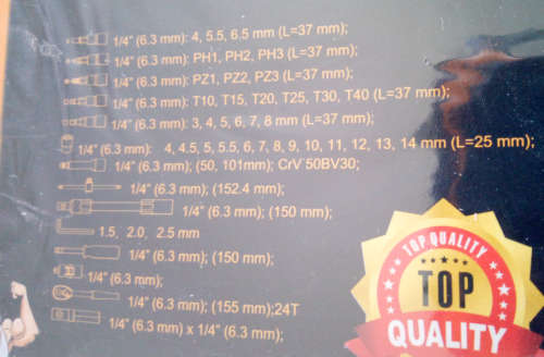 46 Piece 1/4` CR-V  Multi-Use Socket Set