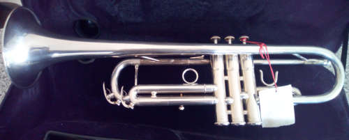 Sanchez Bb Trumpet (Display Set) Silver Plated Brass Body - STRE200S